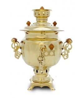 Samovar on coal, charcoal, firewood 2.5 liters "Round"