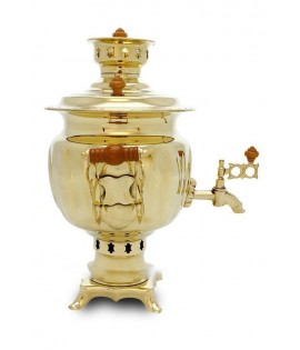 Samovar on coal, charcoal, firewood 2.5 liters "Round"