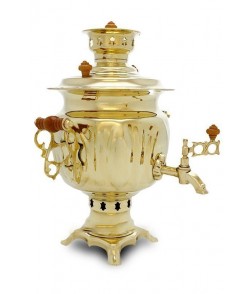 Samovar on coal, charcoal, firewood 2.5 liters "Round" Samovar on coal, charcoal, firewood 2.5 liters "Round"
