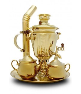 Samovar on wood, coal 2.5 liters "Shot Glass" in the set "Gift"