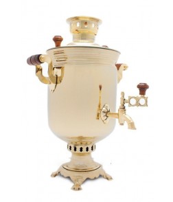 Samovar on coal, charcoal, firewood 7 liters "Classic" in the set of "Present" Samovar on coal, charcoal, firewood 7 liters "Classic" in the set of "Present"