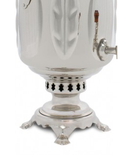 Samovar on coal, charcoal, firewood 5 liters with stainless steel teapot