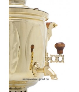 Samovar on coal, charcoal, firewood 5 liters "Golden Leaf"