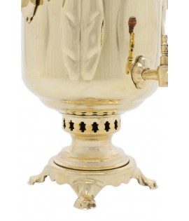 Samovar on coal, charcoal, firewood 5 liters "Golden Leaf"