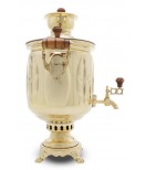 Samovar on coal, charcoal, firewood 5 liters "Gold leaf" in a set of "Present"