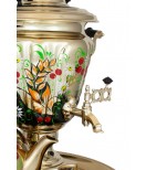 Samovar Russian electric 3 liters "Traditional" in the set "Wild flowers" hand-painting 