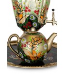 Samovar Russian electric 3 liters "Traditional" in the set "Wild flowers" hand-painting 