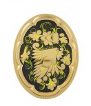 Samovar electric 3 liters "Round" in the set "The Rooster on the Gold" hand-painting 