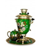 Samovar electric 3 liters "Vase" in the set "Field berry" hand-painting 