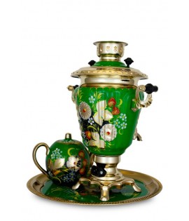 Samovar electric 3 liters "Vase" in the set "Field berry" hand-painting  Samovar electric 3 liters "Vase" in the set "Field berry" hand-painting