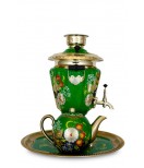 Samovar electric 3 liters "Vase" in the set "Field berry" hand-painting 