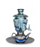 Electric samovar 3 liters "Acorn" hand-painting "Winter Night" (auto power off)