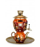 Samovar electric 3 liters "Tula" in the set "Capercaillie" hand-painting 