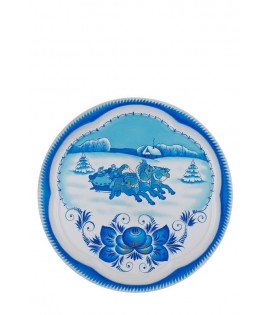 Samovar electric 3 liters "Tula" in the set "Winter Gzhel" hand-painting  Samovar electric 3 liters "Tula" in the set "Winter Gzhel" hand-painting