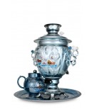 Samovar electric 3 liters "Tula" in the set "Winters Night" hand-painting 