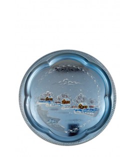 Samovar electric 3 liters "Tula" in the set "Winters Night" hand-painting  Samovar electric 3 liters "Tula" in the set "Winters Night" hand-painting