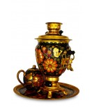 Samovar electric 3 liters "Tula" in the set "Apple Classic Khohloma" hand-painting 
