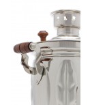 Samovar on coal, charcoal, firewood 5 liters "Silver Leaf" in the set of "Present"