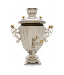 Samovar on coal, charcoal, firewood 7 liters "Pigtail Big" nickel plated