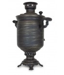 Samovar on coal, charcoal, firewood 5 liters "Classic craquelure" in set "Present"