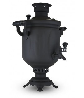 Samovar on coal, charcoal, firewood 5 liters "Black Pattern"