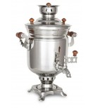 Samovar on coal, charcoal, firewood 2.5 liter "Nickel Prince" in the set "Gift"