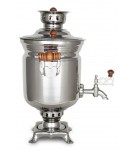 Samovar on coal, charcoal, firewood 2.5 liter "Nickel Prince" in the set "Gift"