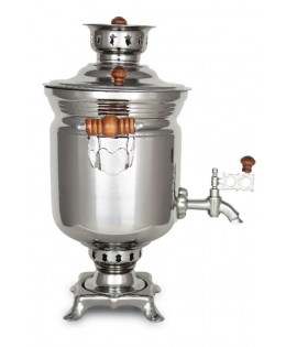 Samovar on wood, coal, 2.5 liters "Nickel Prince"