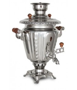 Samovar on wood, coal, 2.5 liters "Silver Teapot" Samovar on wood, coal, 2.5 liters "Silver Teapot"
