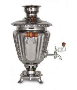 Samovar on wood, coal, 2.5 liters "Silver Teapot" Samovar on wood, coal, 2.5 liters "Silver Teapot"