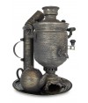 Samovar on coal, charcoal, firewood 5 liters "Classic craquelure" in set "Gift" Samovar on coal, charcoal, firewood 5 liters "Classic craquelure" in set "Gift"
