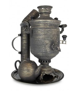 Samovar on coal, charcoal, firewood 5 liters "Classic craquelure" in set "Gift" Samovar on coal, charcoal, firewood 5 liters "Classic craquelure" in set "Gift"
