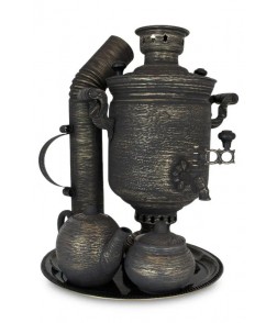 Samovar on coal, charcoal, firewood 5 liters "Classic craquelure" in set "Present" Samovar on coal, charcoal, firewood 5 liters "Classic craquelure" in set "Present"
