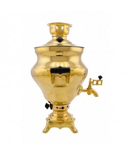 Samovar 2.5 liter on wood, fire wood, coal "Vase" in set "Present"