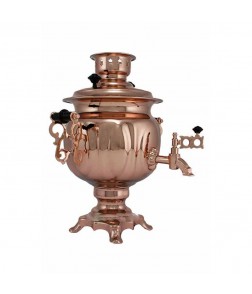 Samovar electric 3 liters "Round" copperplated  Samovar electric 3 liters "Round" copperplated
