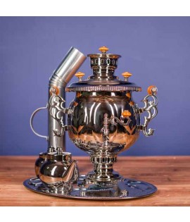 Samovar combined 4.5 liters "Silver Ball" Samovar combined 4.5 liters "Silver Ball"