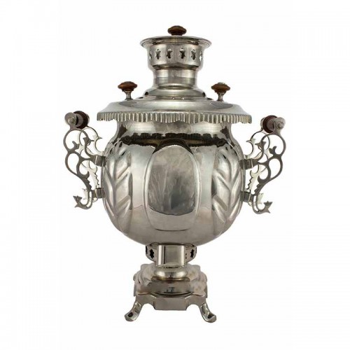 Samovar 3L Nickel Plated  Silver color Russian Tula