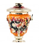 Samovar electric 3 liters "Cone" hand-painting "Glukhari" 