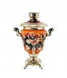 Samovar electric 3 liters "Cone" hand-painting "Glukhari" 