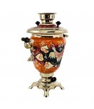 Samovar electric 3 liters "Cone" hand-painting "Glukhari" 