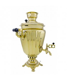 Samovar on coal, charcoal, firewood 5 liters "Glass with edges"