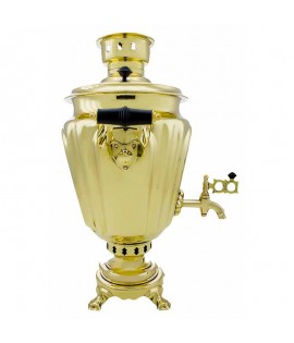 Samovar on coal, charcoal, firewood 5 liters "Glass with edges"