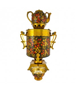 Samovar electric 25 liters "Tula" hand-painting "Classic Khohloma"  Samovar electric 25 liters "Tula" hand-painting "Classic Khohloma"
