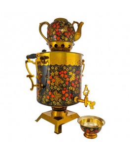 Samovar electric 25 liters "Tula" hand-painting "Classic Khohloma"  Samovar electric 25 liters "Tula" hand-painting "Classic Khohloma"