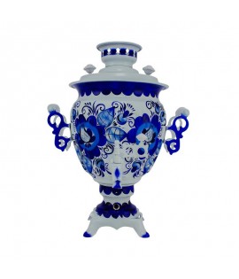 Samovar electric 3 liters "Tula" hand-painting "Gzhel"  Samovar electric 3 liters "Tula" hand-painting "Gzhel"