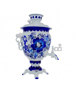 Samovar electric 3 liters "Tula" hand-painting "Gzhel"  Samovar electric 3 liters "Tula" hand-painting "Gzhel"