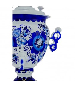 Samovar electric 3 liters "Tula" hand-painting "Gzhel"  Samovar electric 3 liters "Tula" hand-painting "Gzhel"