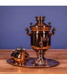 Samovar electric 3 liters "Bank" copperplated 