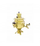 Samovar on coal, charcoal, firewood 2.5 liters "Round" in the set "Gift"