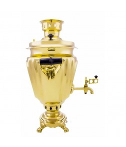 Samovar on coal, charcoal, firewood 7 liters "A glass with facets" Samovar on coal, charcoal, firewood 7 liters "A glass with facets"